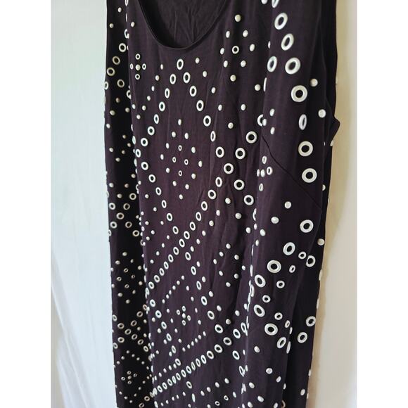 Rag & Bone Priscilla Studded Maxi Dress Black Silver Grommet Scoop Neck M NWT - Picture 8 of 8
